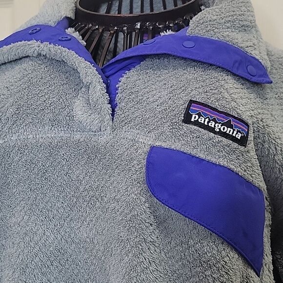 Patagonia Polartec Pullover in Gray and Blue Size Medium - Picture 2 of 6